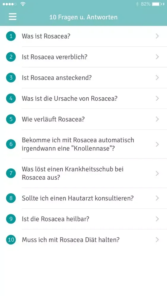 تصاویر Rosacea-Tagebuch
