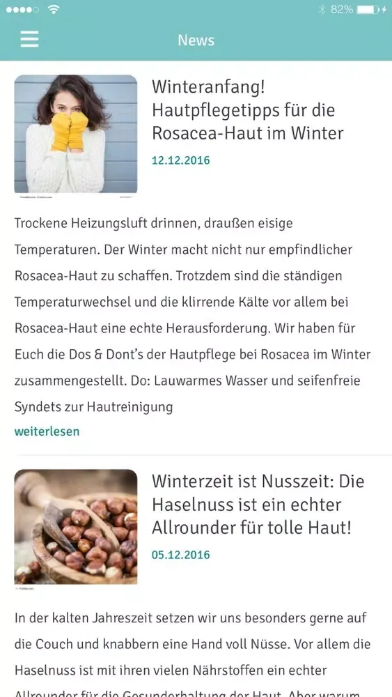 تصاویر Rosacea-Tagebuch