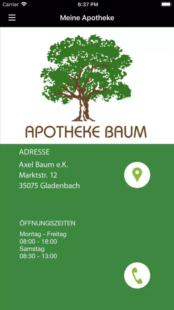 Apotheke-Baum Ekran Görüntüleri