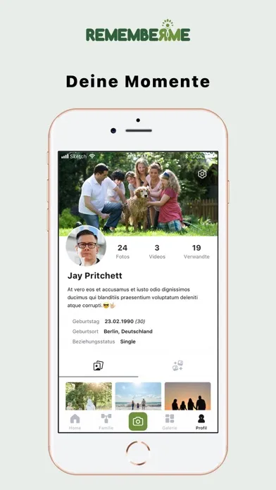 Captures d'écran de RememberMe App