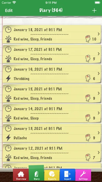 HeadacheDiary - Lite Screenshots