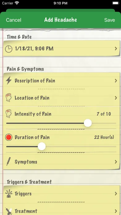 HeadacheDiary - Lite Screenshots