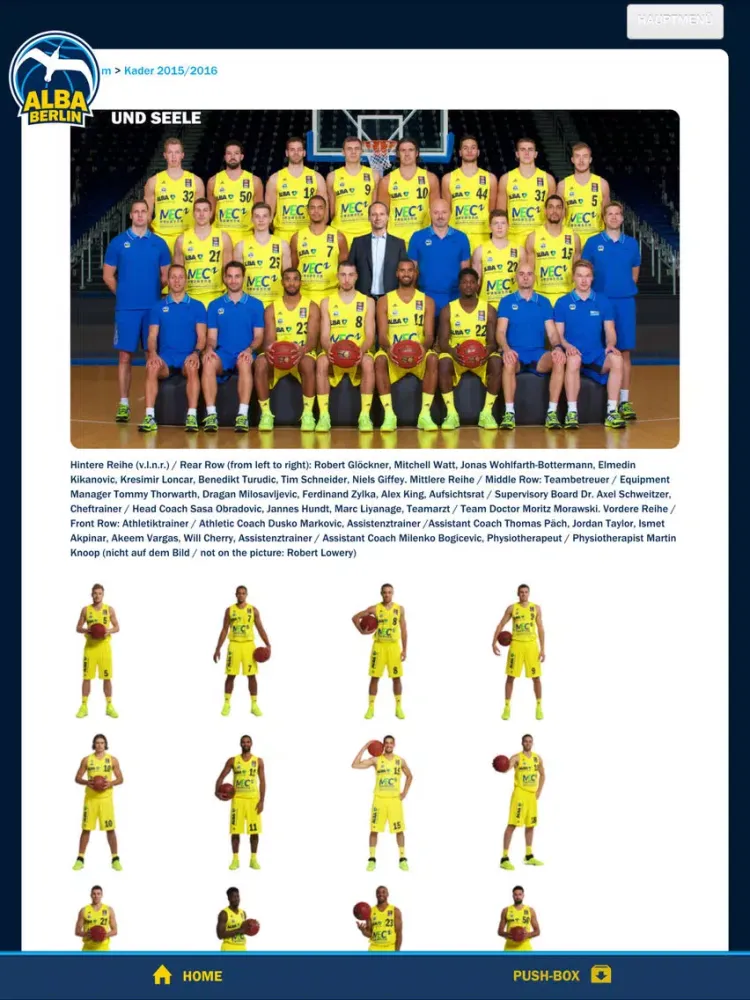Capturas de tela do ALBA BERLIN iPad 