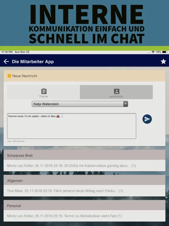 تصاویر Die Mitarbeiter App iPad 