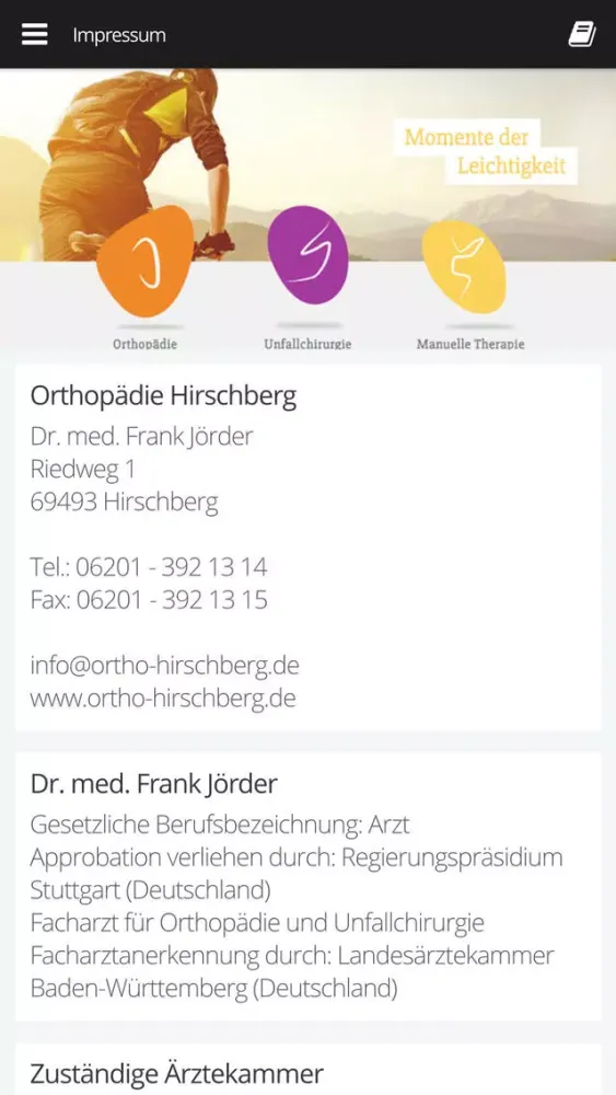 Orthopädie Hirschberg سکرین شاٹس