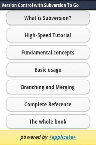 Screenshot di Version Control with Subversion To Go