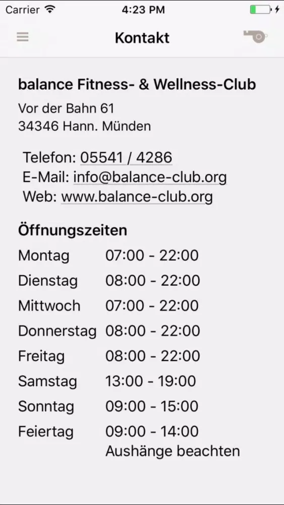 Capturas de tela do Balance Hann. Münden