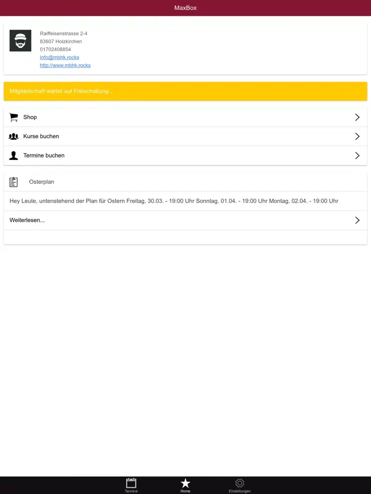 Ảnh chụp màn hình của MaxBox iPad 