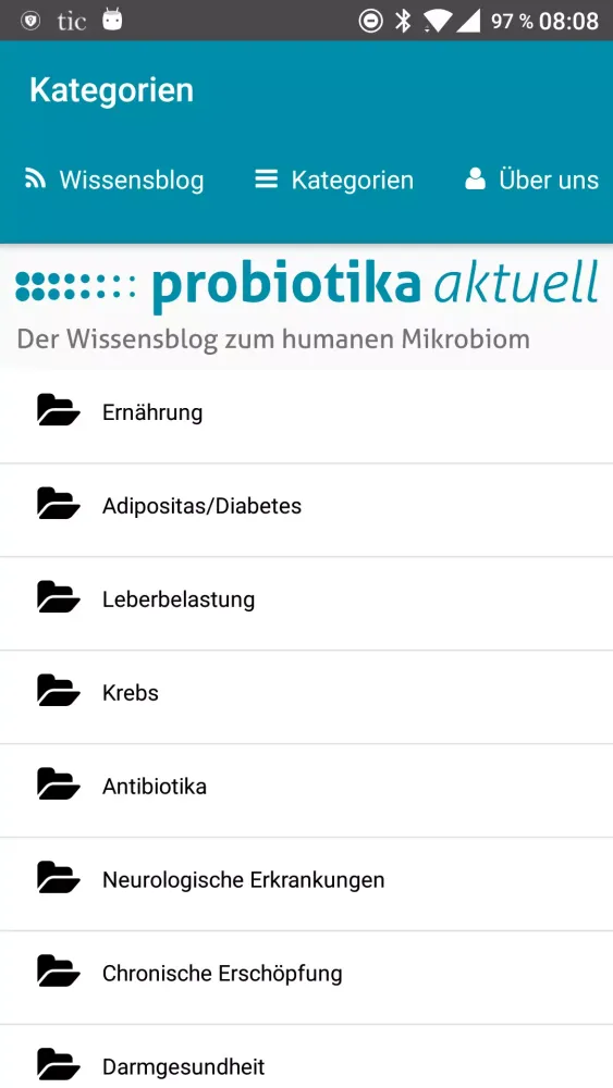 ภาพหน้าจอของ probiotika aktuell
