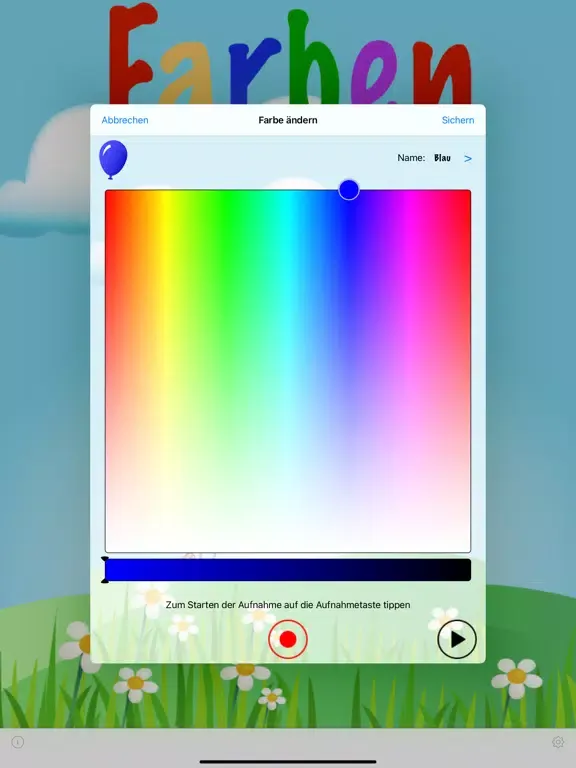 Capturas de tela do Farben Kidz VPP iPad 