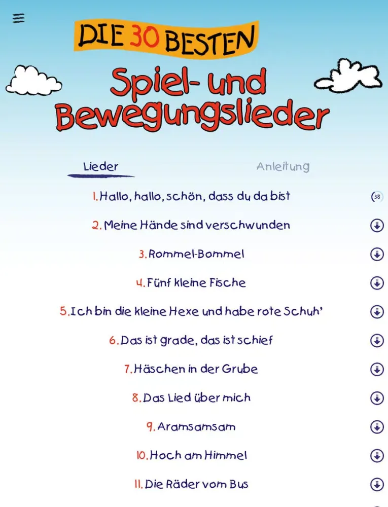Die 30 besten Spiel- und Bewegungslieder-Videos iPad  স্ক্রিনশট