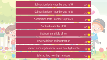 Capturas de tela do First grade Math - Subtraction