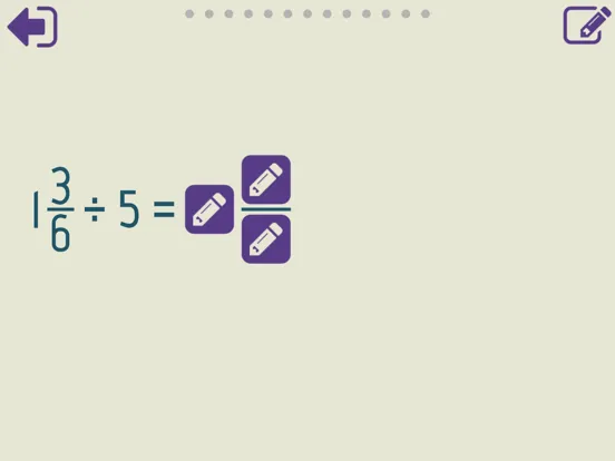 Tangkapan layar Dividing Fractions Trainer iPad 