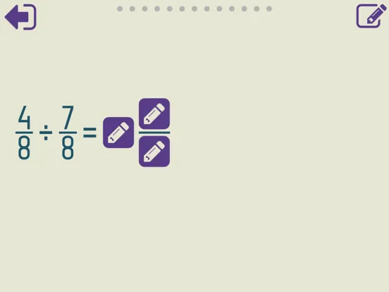 Tangkapan layar Dividing Fractions Trainer iPad 