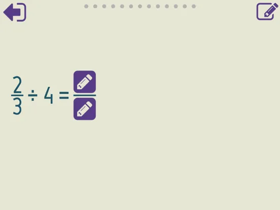 Tangkapan layar Dividing Fractions Trainer iPad 