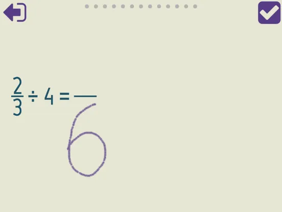 Tangkapan layar Dividing Fractions Trainer iPad 