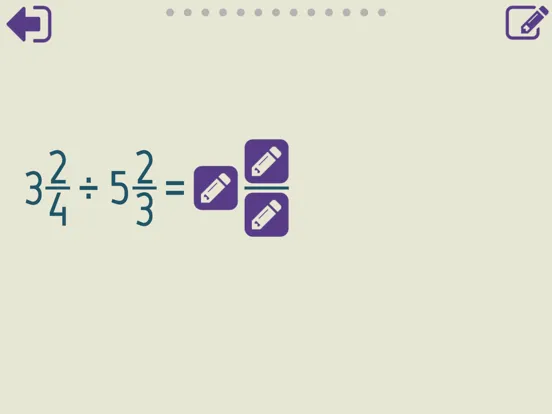 Tangkapan layar Dividing Fractions Trainer iPad 