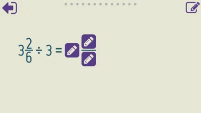 Tangkapan layar Dividing Fractions Trainer