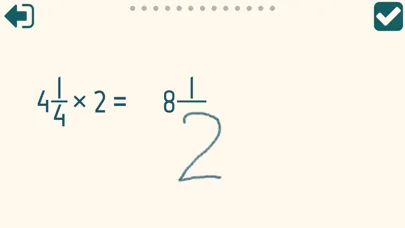 Capturas de tela do Multiplying Fractions Trainer