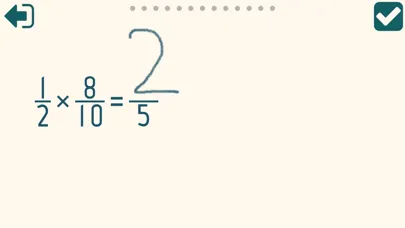Capturas de tela do Multiplying Fractions Trainer