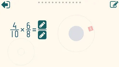 Capturas de tela do Multiplying Fractions Trainer