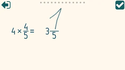 Capturas de tela do Multiplying Fractions Trainer