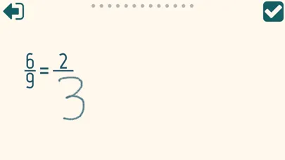 Capturas de tela do Multiplying Fractions Trainer