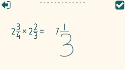 Capturas de tela do Multiplying Fractions Trainer