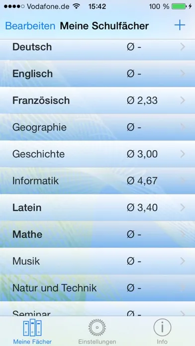 Notendurchschnitt: Meine Schulnoten / Meine Punkte স্ক্রিনশট
