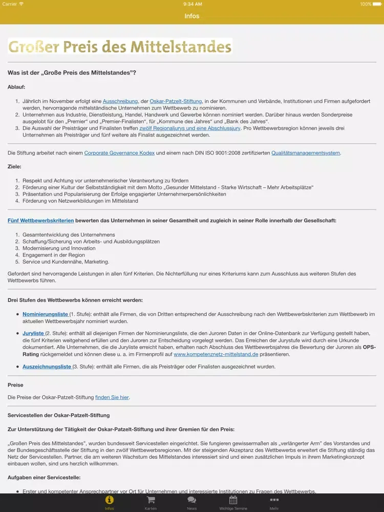 Mittelstandspreis iPad 应用截图