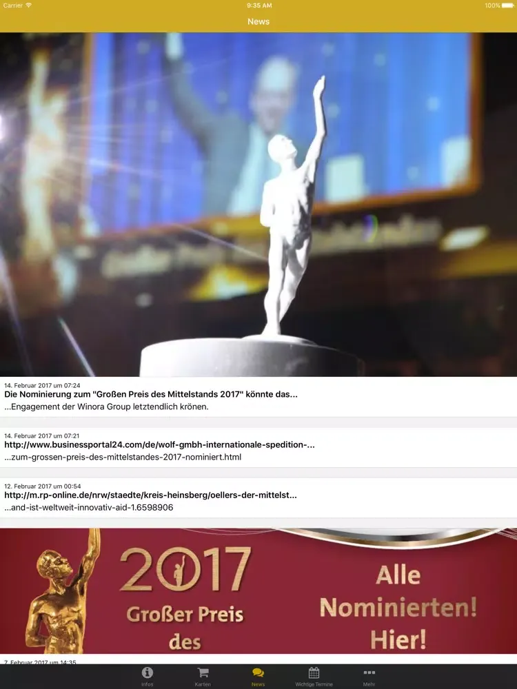 Mittelstandspreis iPad 应用截图