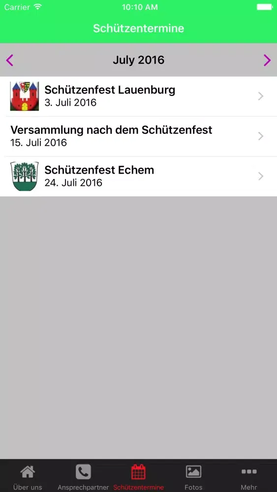 Capturas de tela do Schützenverein Hittbergen