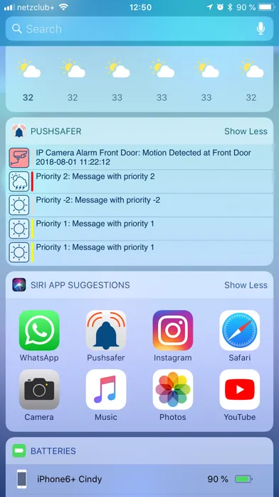 Pushsafer スクリーンショット
