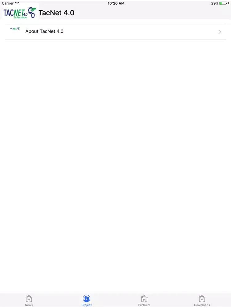 TACNET 4.0 - Tactile Internet iPad 应用截图