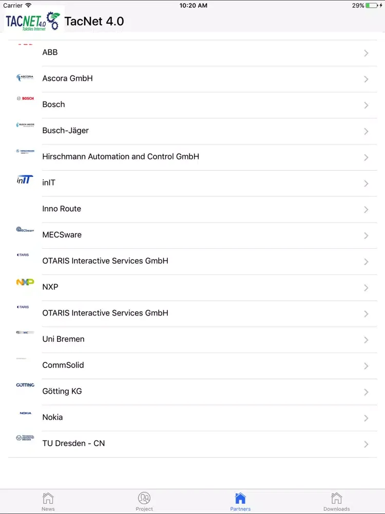 TACNET 4.0 - Tactile Internet iPad 应用截图