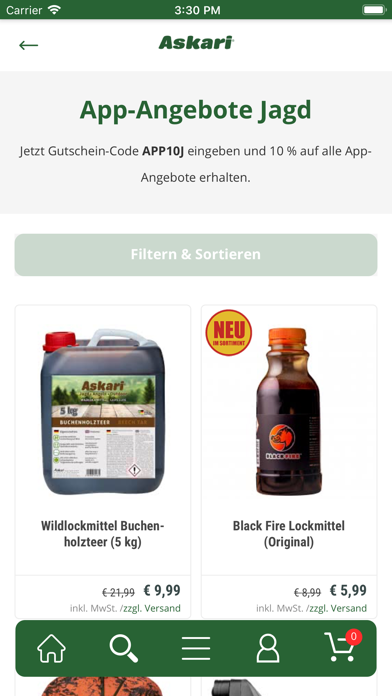 Askari Jagd-App Screenshots