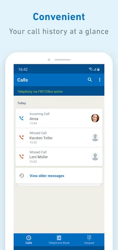ภาพหน้าจอของ FRITZ!App Fon