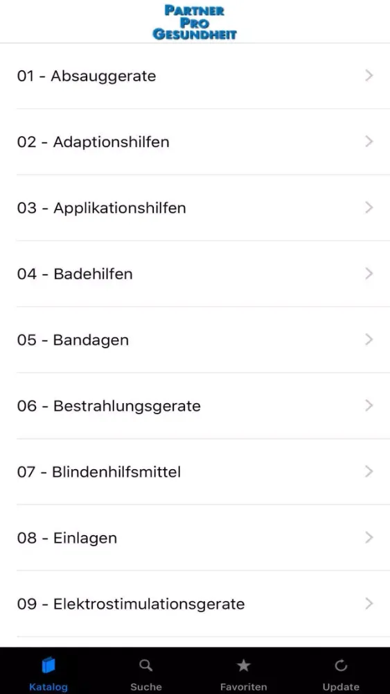 Tangkapan skrin Partner Pro Gesundheit