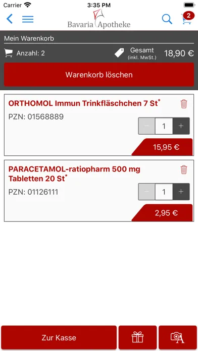 Zrzuty ekranu Bavaria Apotheke