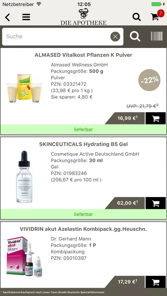 Capturas de tela do DIE APOTHEKE AM DERMATOLOGIKUM