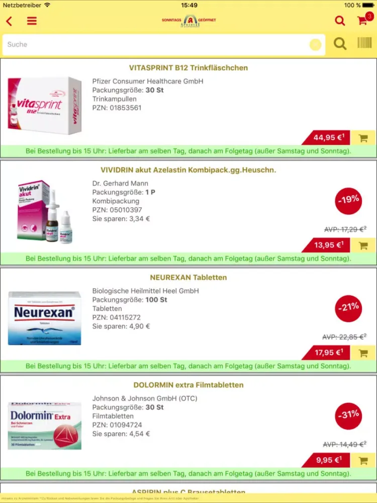 Apotheke im HBF Darmstadt iPad  Screenshots