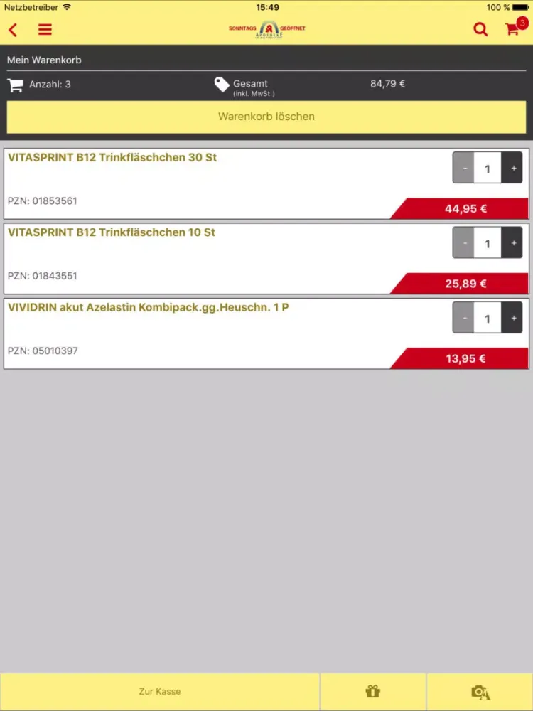 Apotheke im HBF Darmstadt iPad  Screenshots