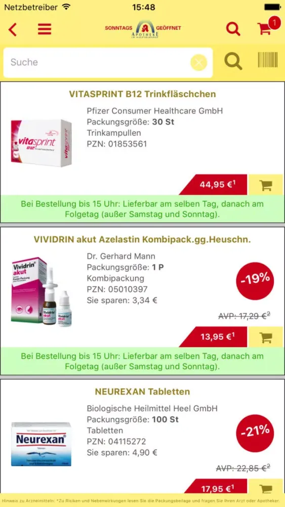 Apotheke im HBF Darmstadt Screenshots