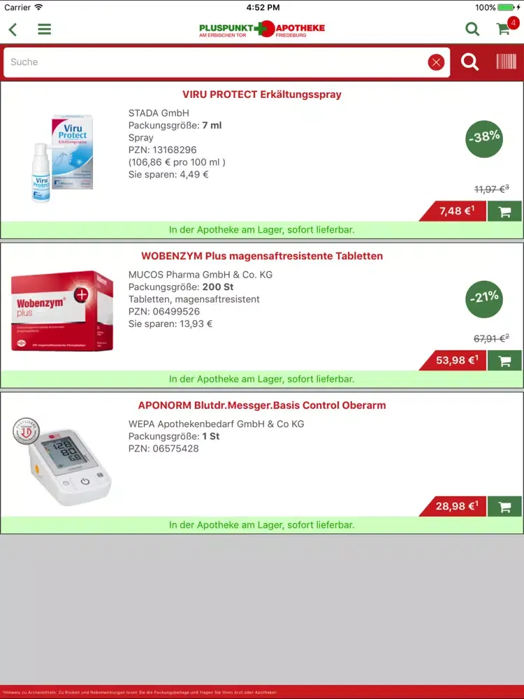 Pluspunkt Apotheken Freiberg iPad  سکرین شاٹس
