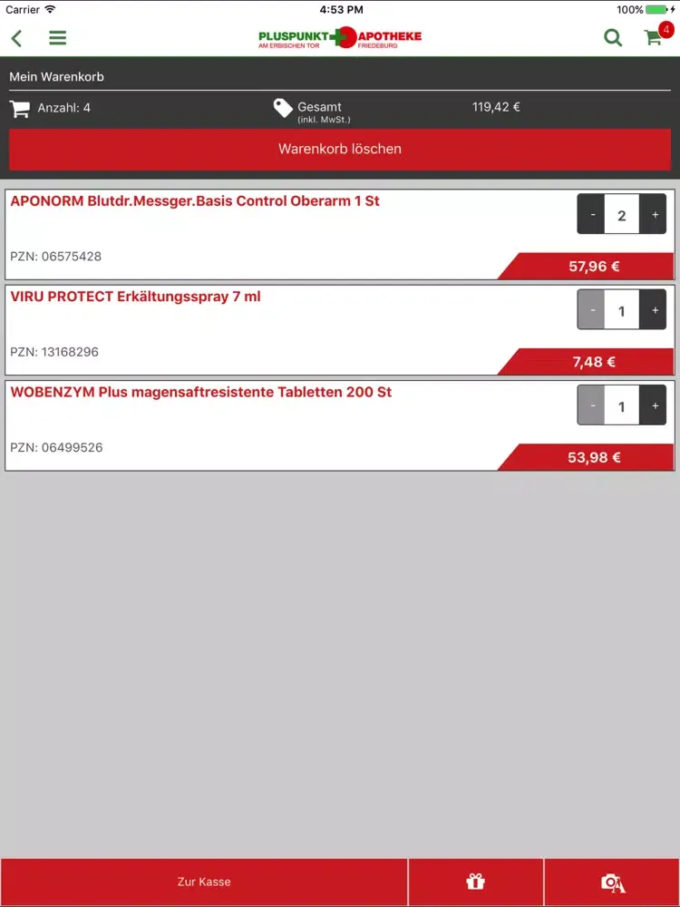 Pluspunkt Apotheken Freiberg iPad  سکرین شاٹس