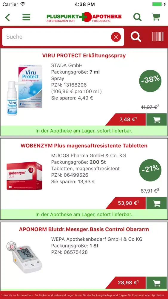 Pluspunkt Apotheken Freiberg سکرین شاٹس