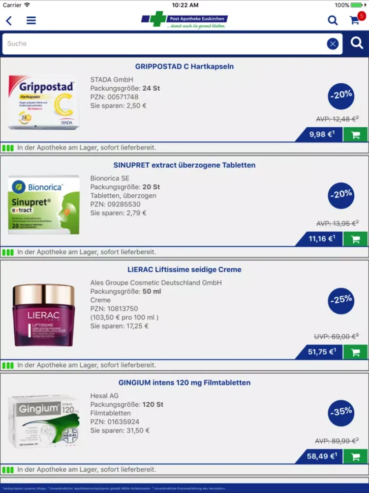 Post Apotheke Euskirchen iPad  Screenshots