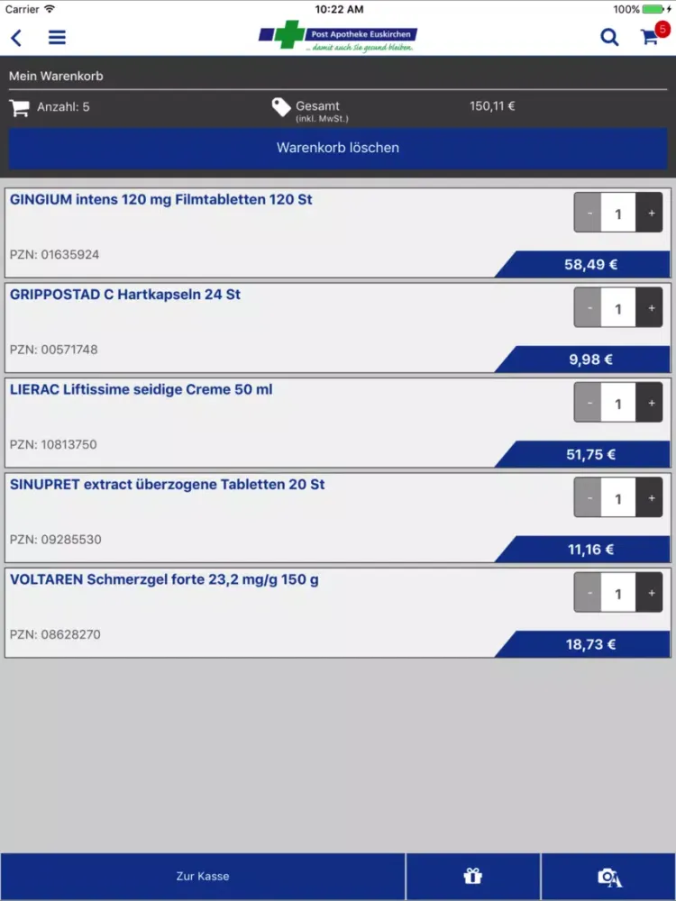 Post Apotheke Euskirchen iPad  Screenshots