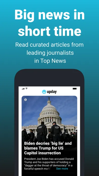 Capturas de tela do upday - Big News in Short Time