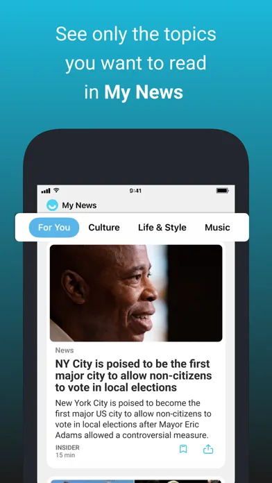 Capturas de tela do upday - Big News in Short Time